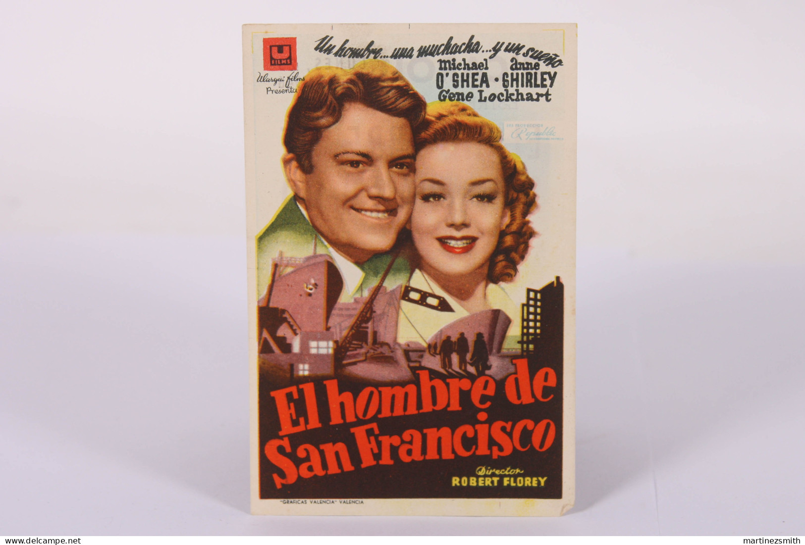 Original 1940's Man From Frisco / Movie Advt Brochure - Michael O'Shea, Anne Shirley, Gene Lockhart - 13 X 8,5 Cm - Pubblicitari