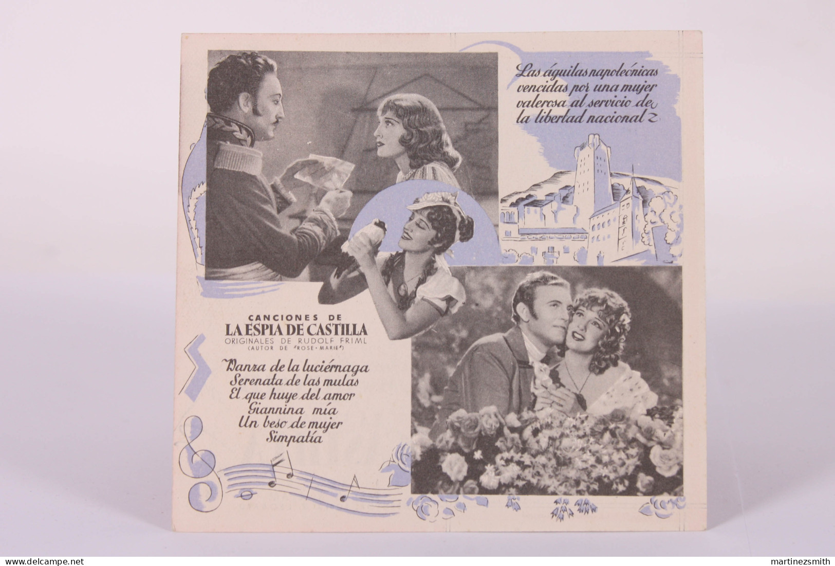 Original 1940's The Firefly / Movie Advt Brochure - Jeanette MacDonald, Allan Jones, Warren William - 11,5 X 11 Cm - Pubblicitari