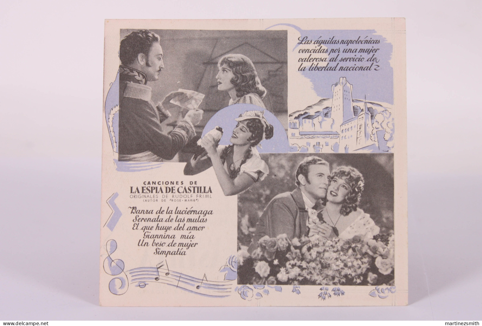 Original 1940's The Firefly / Movie Advt Brochure - Jeanette MacDonald, Allan Jones, Warren William - 11,5 X 11 Cm - Publicidad