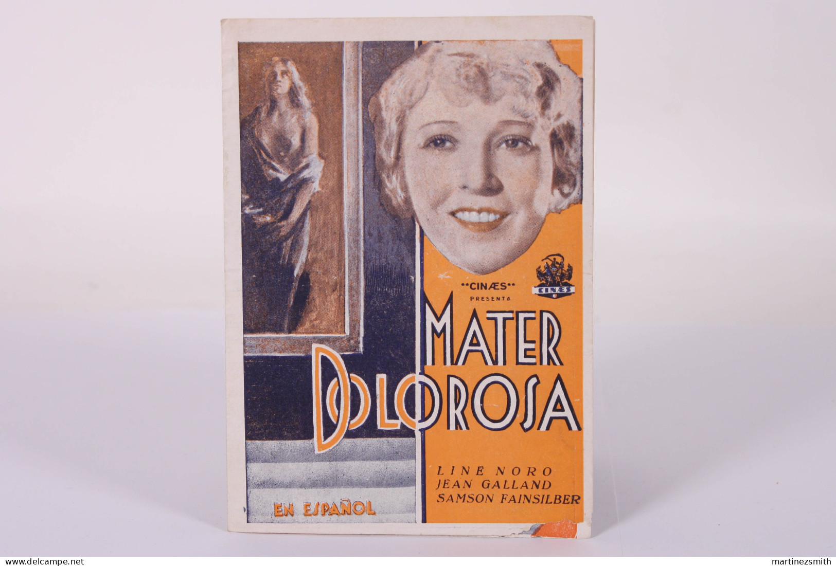 Original 1930's Mater Doloros / Movie Advt Brochure - Abel Gance - Antonin Artaud, Wanda Barcella Folded 17 X 12 Cm - Pubblicitari