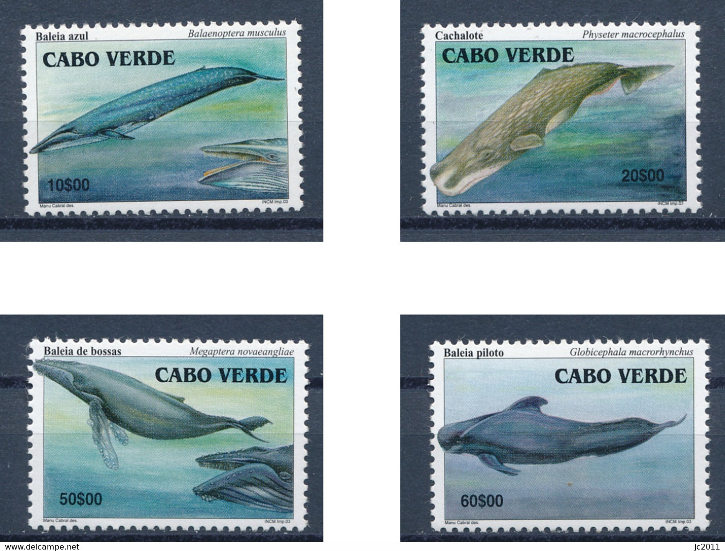 Cabo Verde - 2003 - Whales - MNH - Ballenas