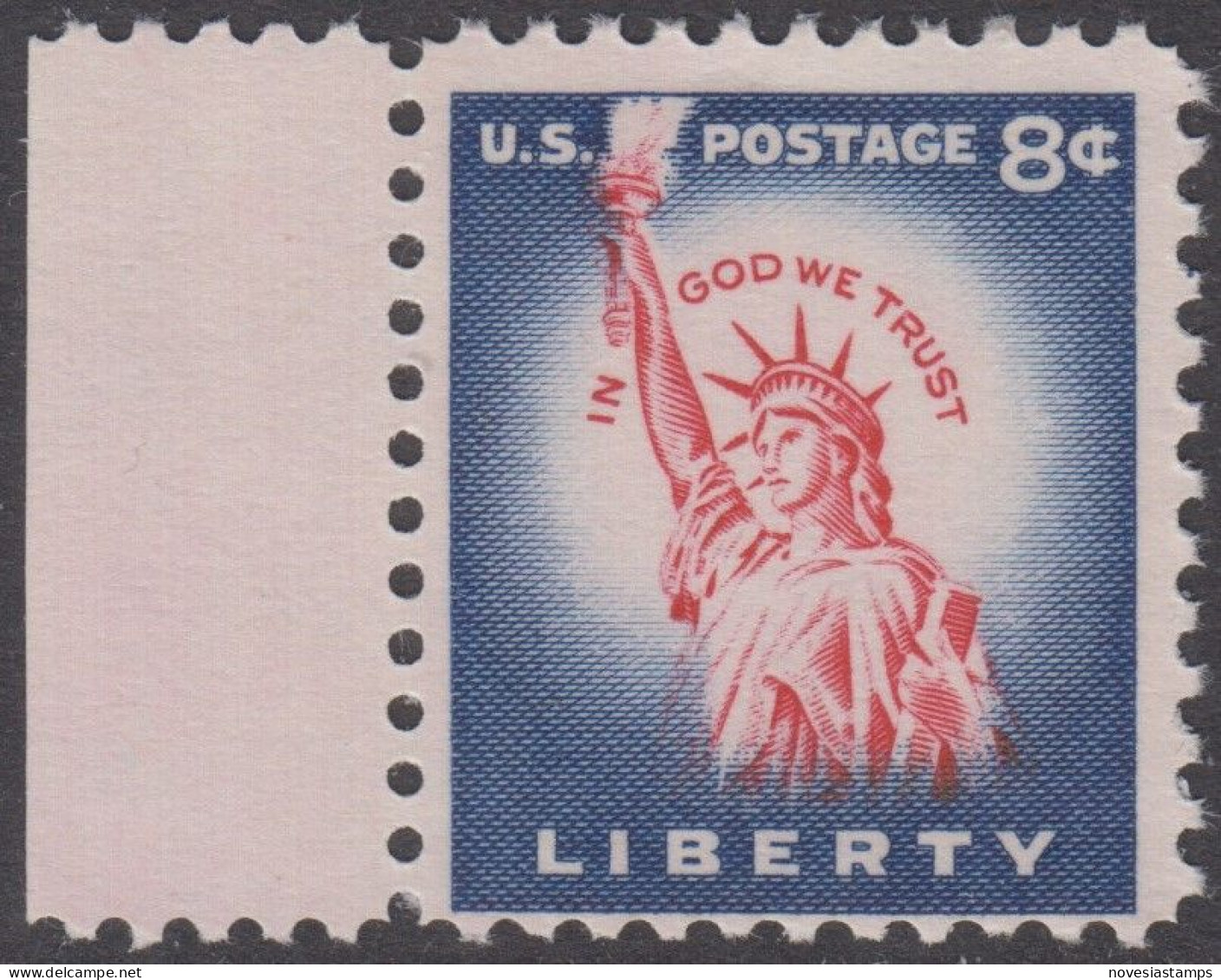 !a! USA Sc# 1042 MNH SINGLE W/ Left Margin - Liberty Issue: Statue Of Liberty - Neufs