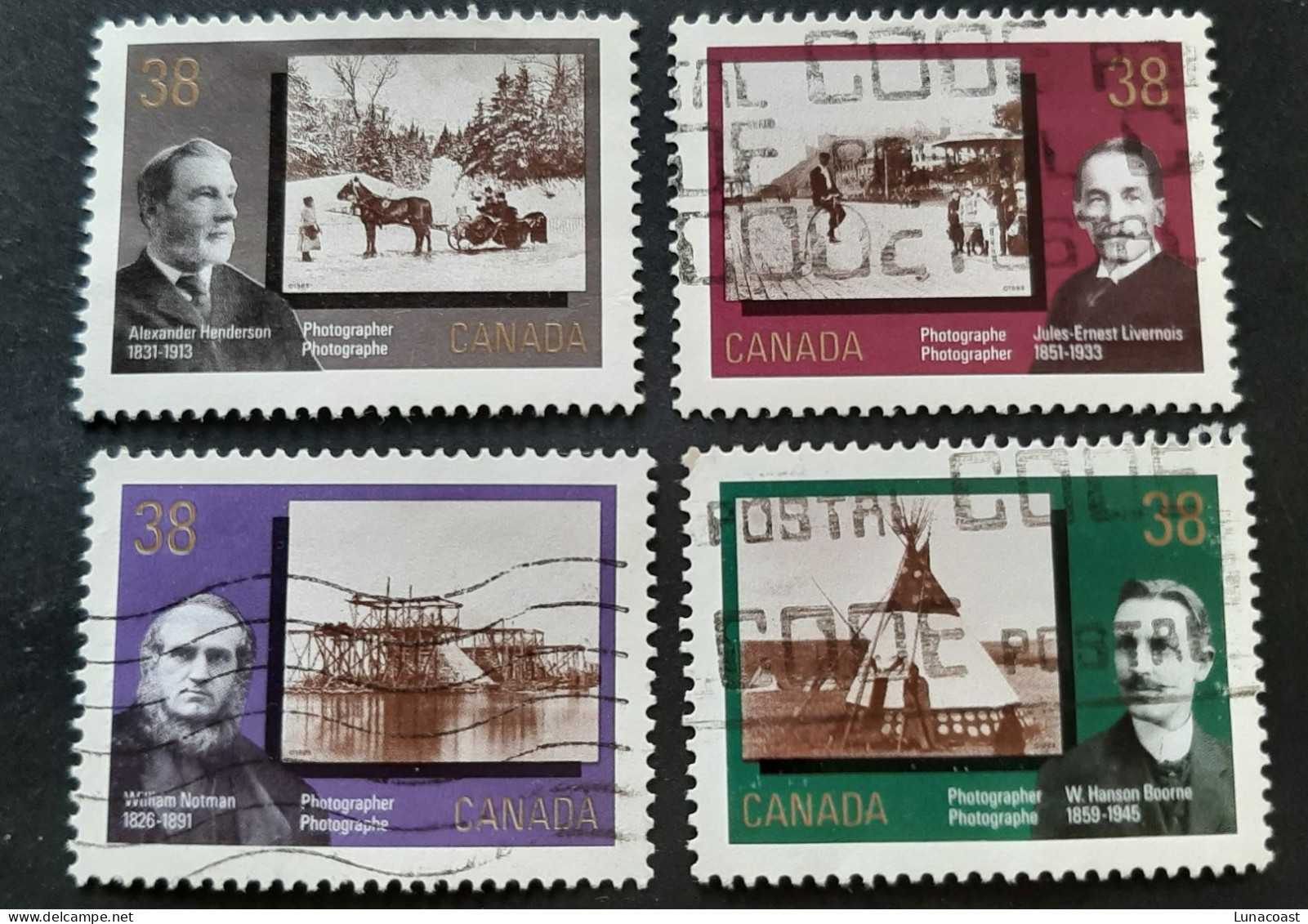 Canada 1989  USED  Sc1237 -1240,   4 X 38c, Photography - Usados