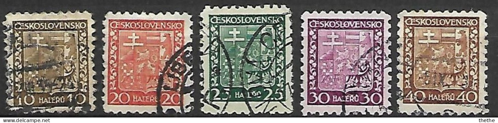 TCHECOSLOVAQUIE - Armoiries - Used Stamps