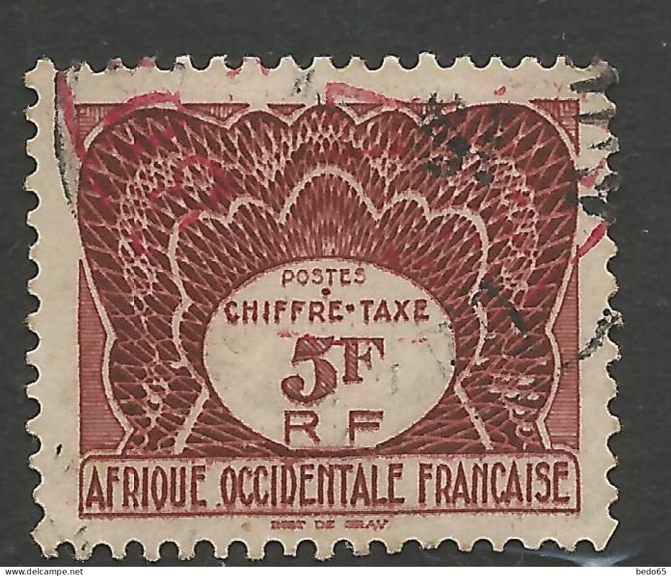AOF TAXE N° 8 OBL / Used - Other & Unclassified