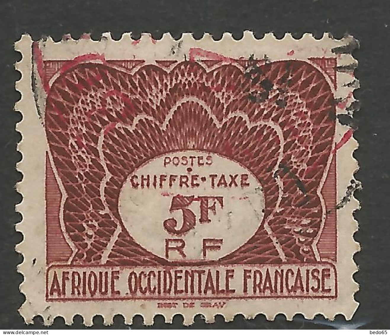 AOF TAXE N° 8 OBL / Used - Autres & Non Classés