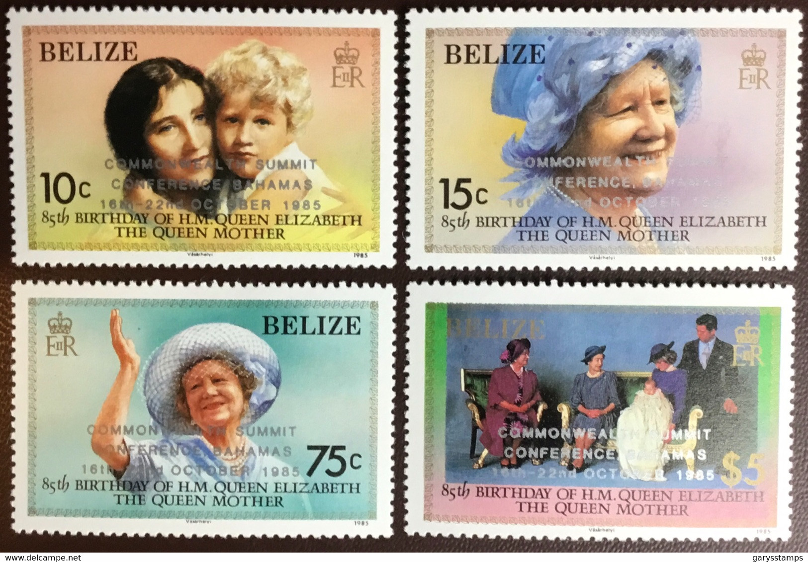 Belize 1985 Queen Mother Overprint Commonwealth Summit MNH - Belize (1973-...)