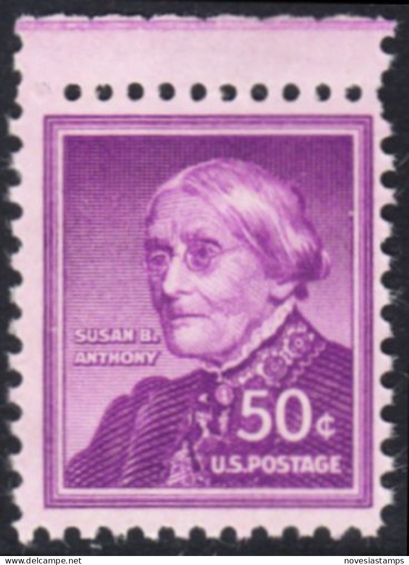 !a! USA Sc# 1051 MNH SINGLE W/ Top Margin (a2) - Liberty Issue: Susan B. Anthony - Unused Stamps