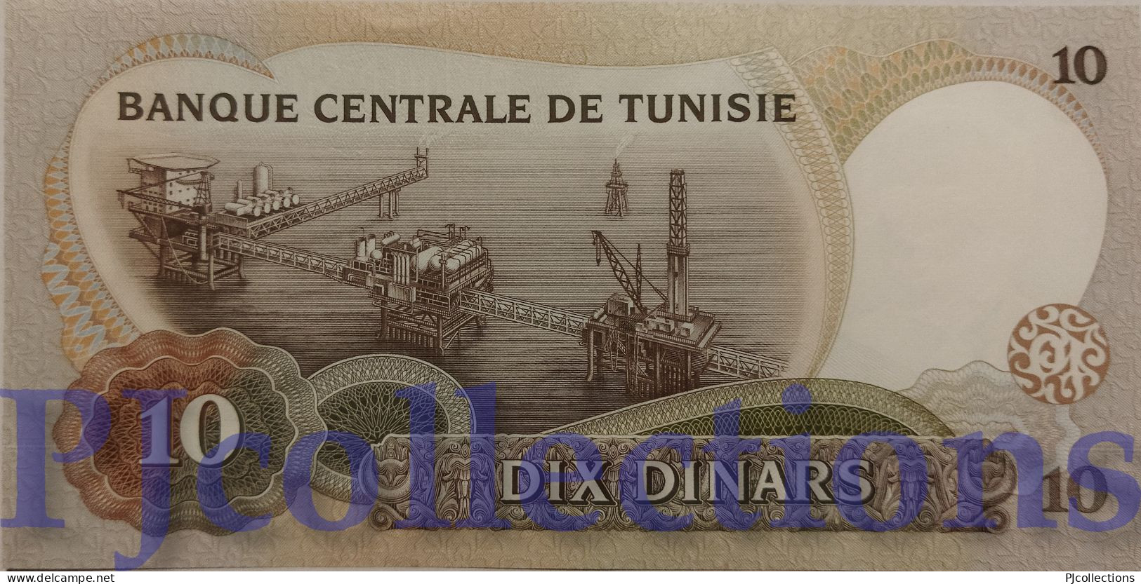 TUNISIA 10 DINARS 1986 PICK 84 UNC - Tunisie