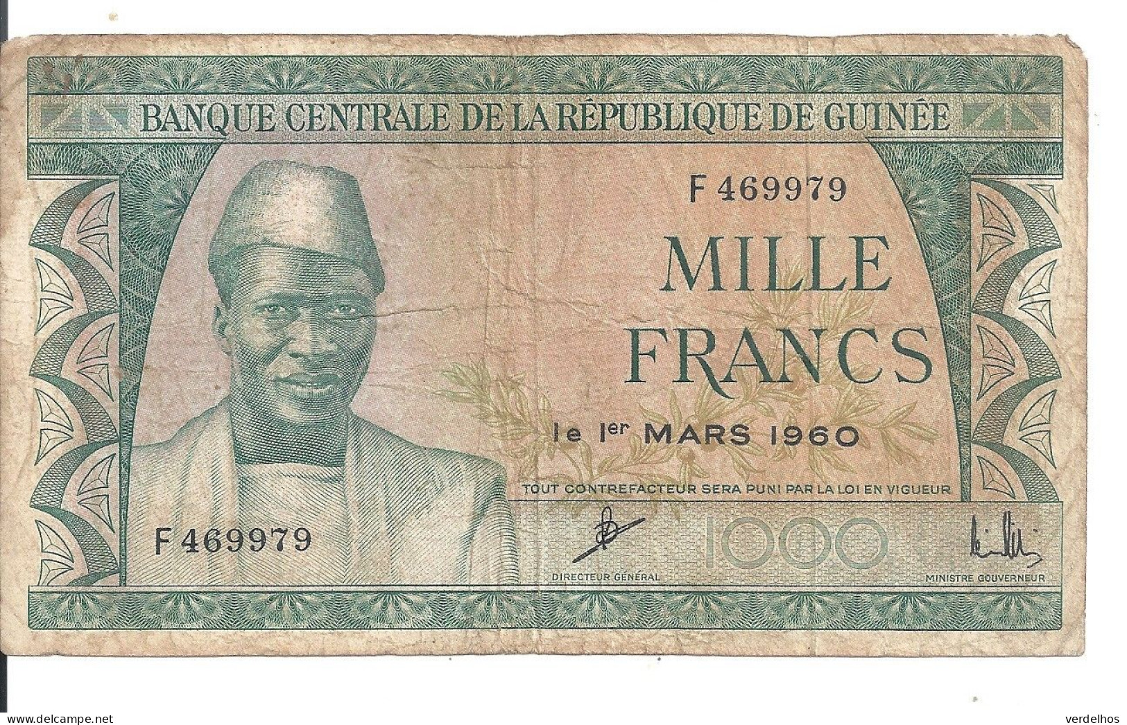 GUINEE 1000 FRANCS 1960 VG++ P 15 - Guinée