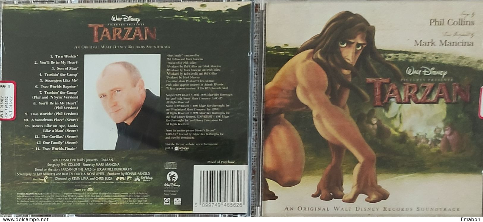 BORGATTA - FILM MUSIC  - Cd  PHIL COLLINS - TARZAN - WALT DISNEY RECORDS 1999 - USATO In Buono Stato - Soundtracks, Film Music