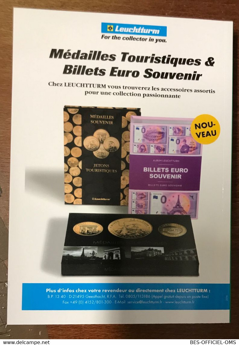 CATALOGUE L'OFFICIEL DES MEDAILLES SOUVENIR MONNAIE DE PARIS DE 1998 À 2016 JETON TOURISTIQUE MEDALS COINS TOKENS - Otros & Sin Clasificación