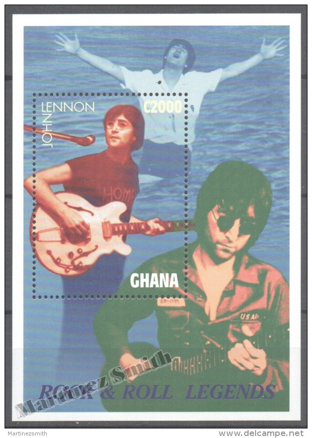 Ghana 1995 Yvert BF 285, John Lennon 15th Anniversary Of Death - Miniature Sheet - MNH - Ghana (1957-...)