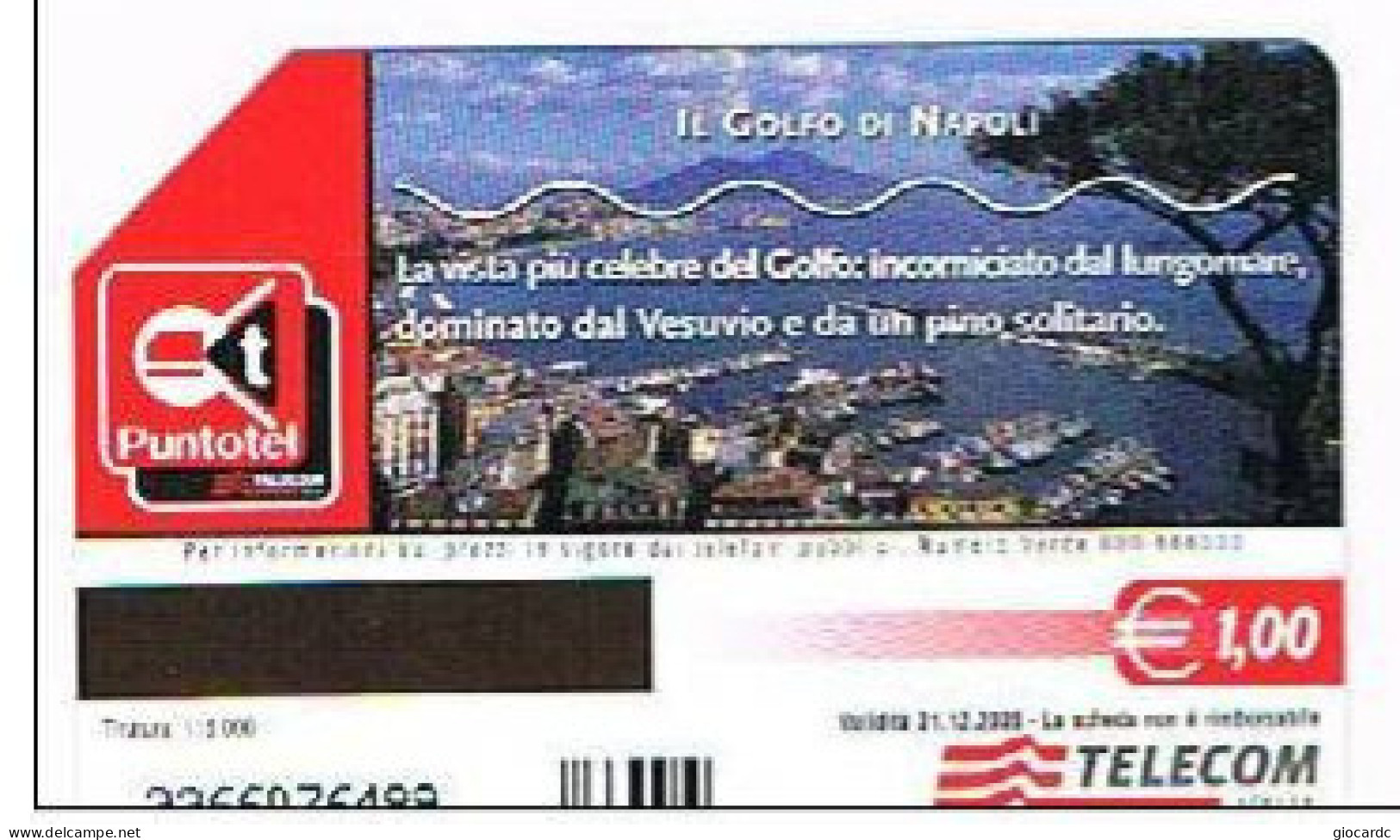 TELECOM ITALIA - C.& C. F3938 - LA NATURA CI CHIAMA, GOLFO DI NAPOLI     -  USATA - Pubbliche Speciali O Commemorative