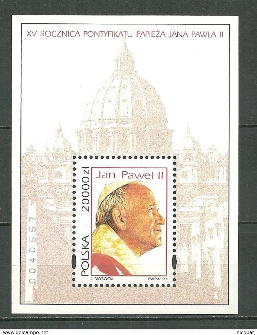 POLAND MNH ** Bloc 133 Pape JEAN PAUL II Religion - Nuevos