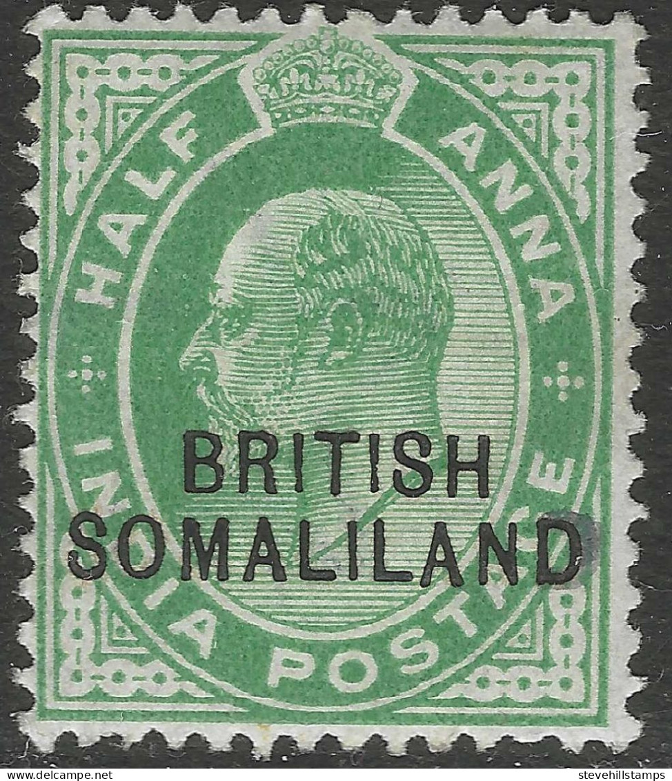 Somaliland Protectorate. 1903 KEVII Stamps Of India O/P. ½a MH. SG 25 - Somalilandia (Protectorado ...-1959)