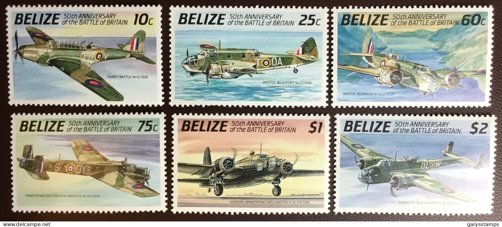 Belize 1990 Battle Of Britain Anniversary Aircraft MNH - Belize (1973-...)
