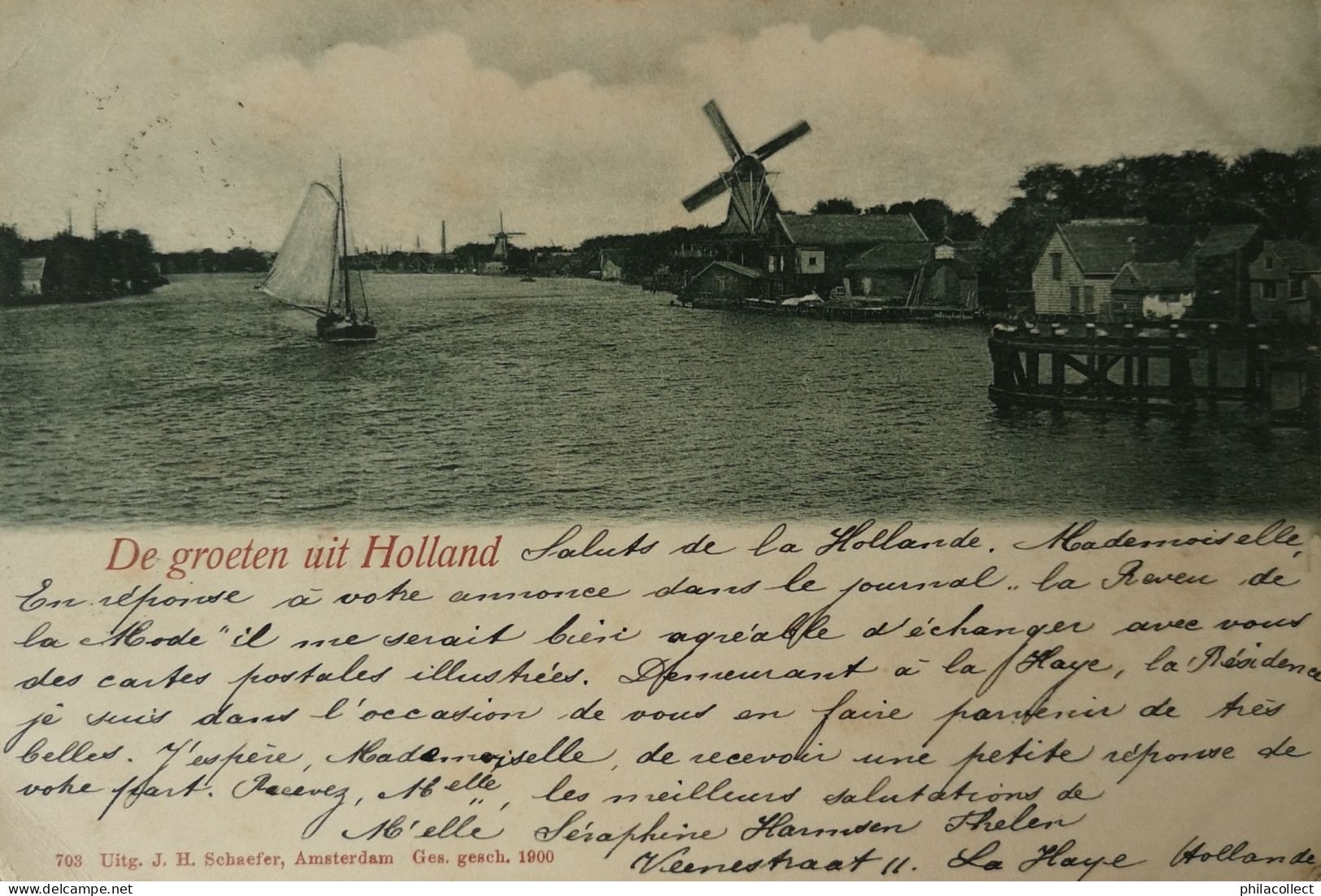 Onbekend Waar - Zaanstreek? // De Groeten Uit Holland (Molen)1900 - Other & Unclassified