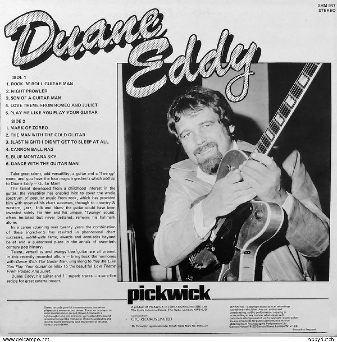 * LP * DUANE EDDY - GUITAR MAN (England 1975) - Country & Folk