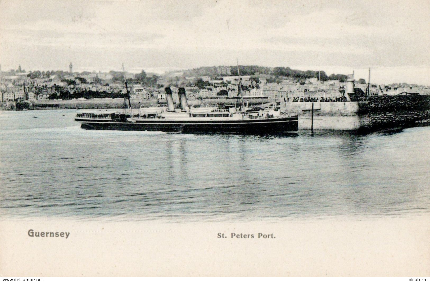 Guernsey - "S.S.REINDEER" Off St.Peter Port, Guernsey Early 1900s (undivided Back) - Guernsey