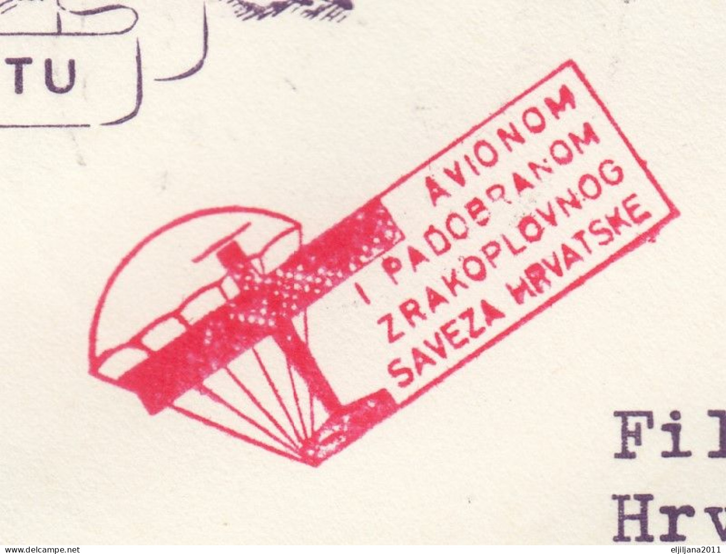 ⁕ Yugoslavia 1961 ⁕ 20th Of Uprising SISAK & KUMROVEC, TITO - Partisans ⁕ 2v FSH Covers, Croatian Aviation Association - Brieven En Documenten