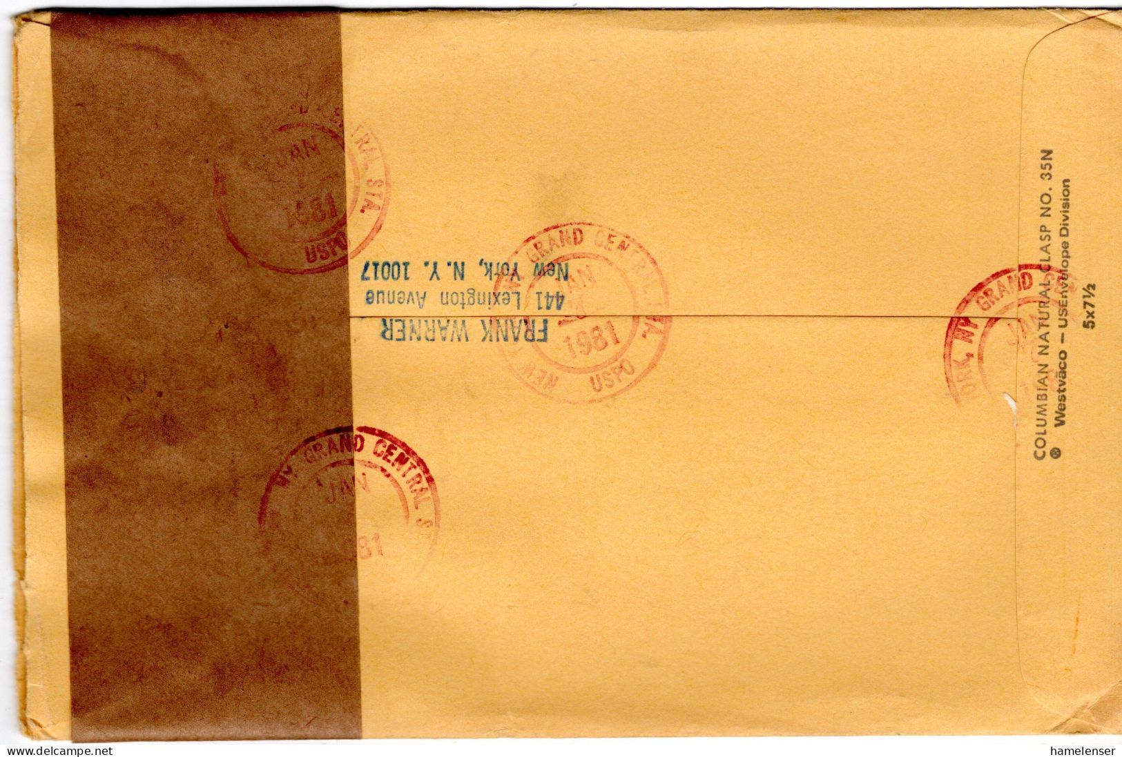 74846 - USA - 1981 - 2@$2 Lampe MiF A R-LpBf NEW YORK -> Westdeutschland - Covers & Documents