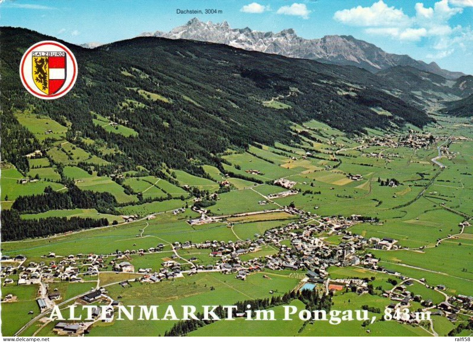 1 AK Österreich / Salzburger Land * Blick Auf Altenmarkt Im Pongau - Luftbildaufnahme * - Altenmarkt Im Pongau