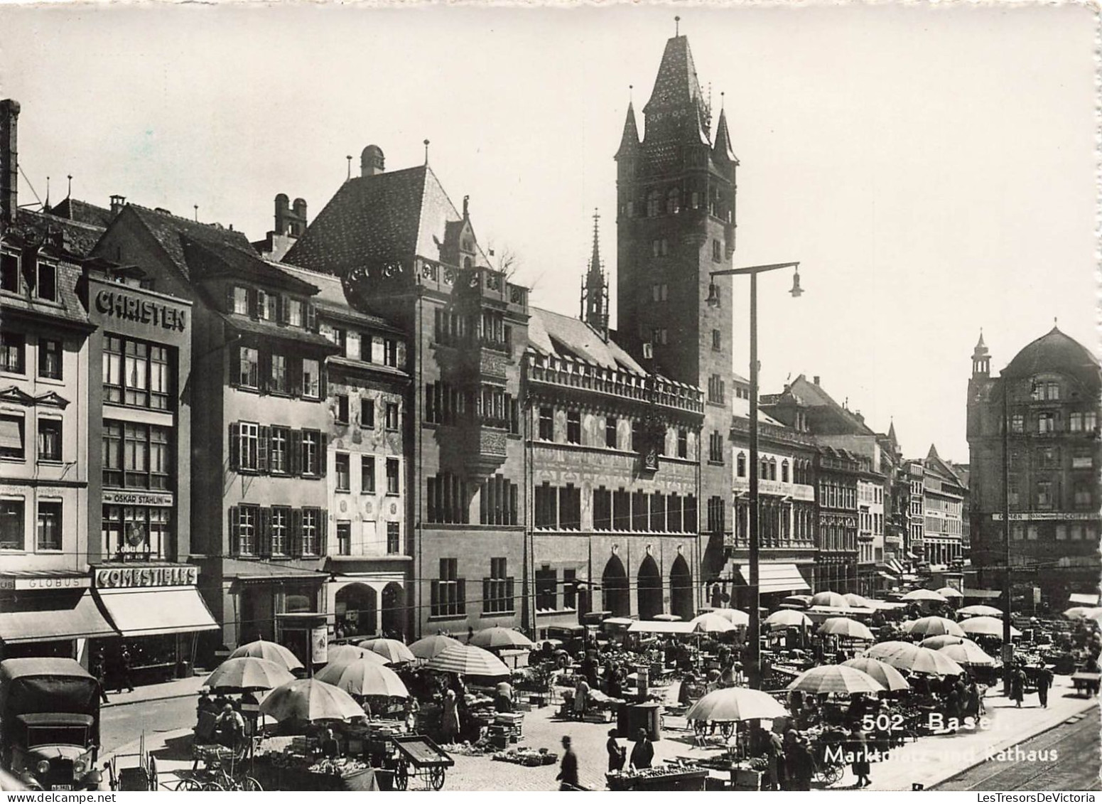 SUISSE - Basel - Marktplatz Und Rathaus - Animé - Carte Postale - Basilea