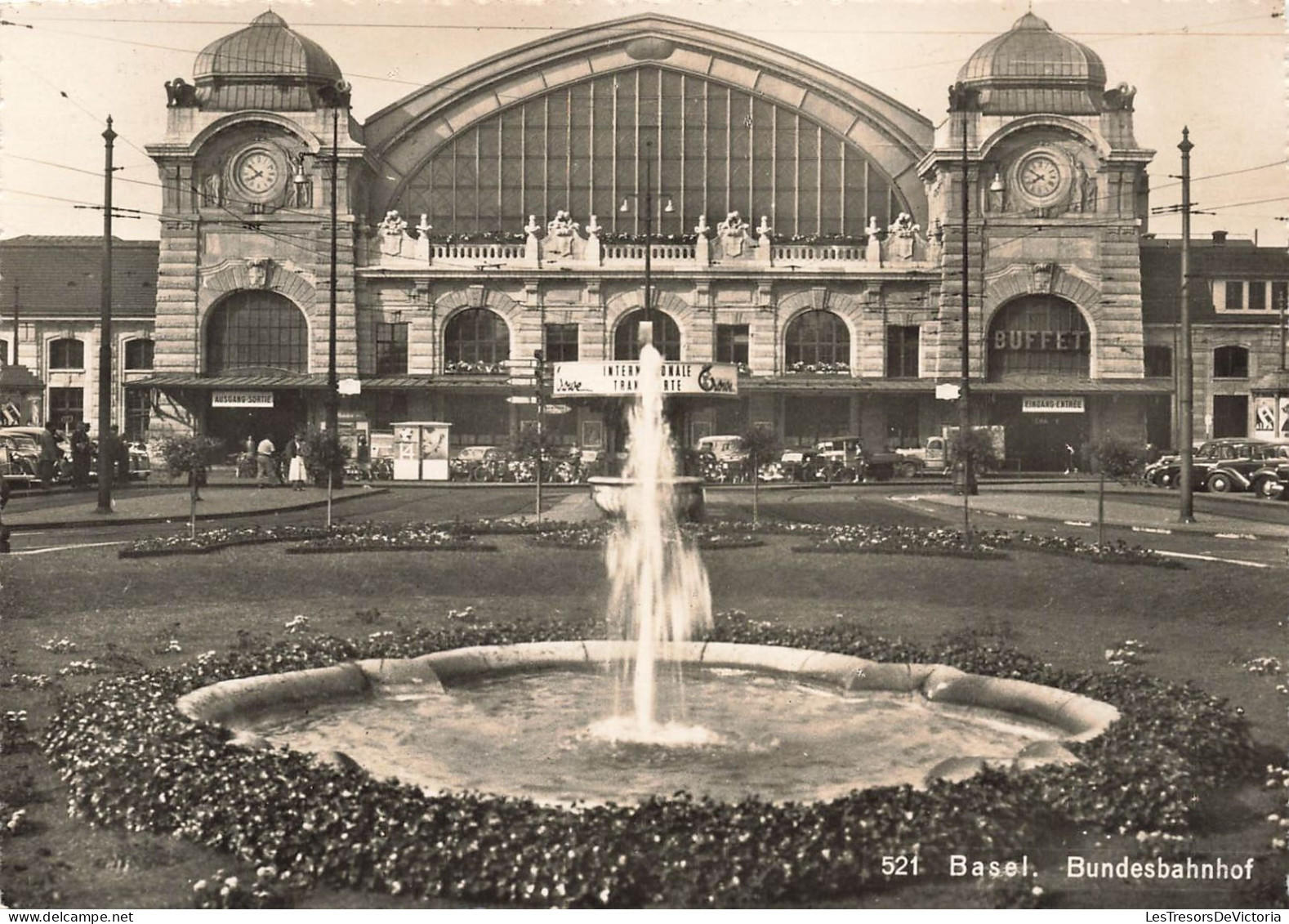 SUISSE - Basel - Bundesbahnhof - Fontaine - Gare - Carte Postale - Basel