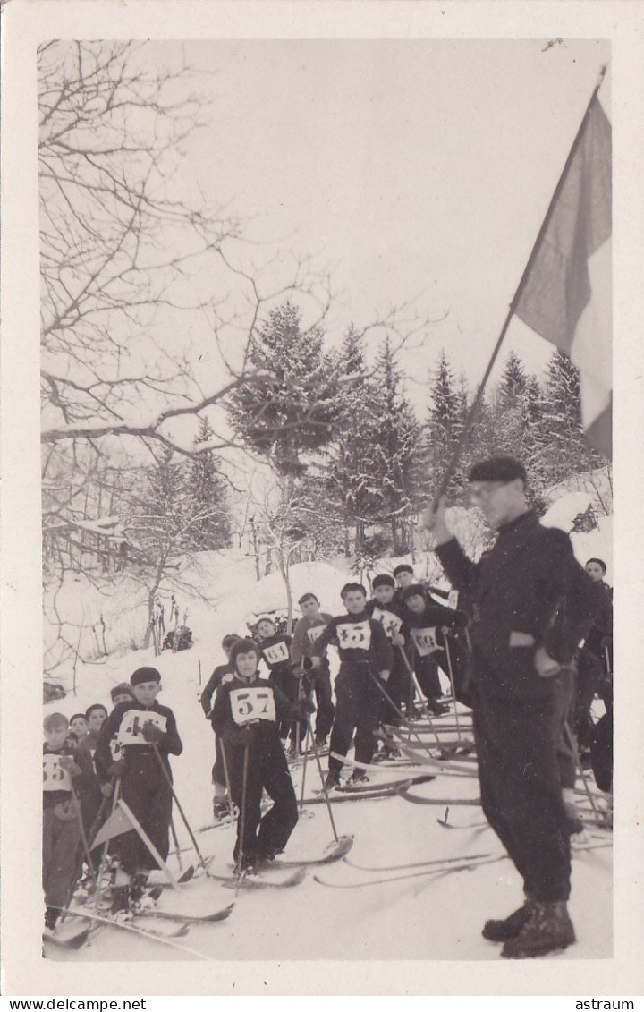 Cpa ( Carte Photo )  - 73 - Bozel -- Concours Scolaire En Janvier 1941 - Bozel