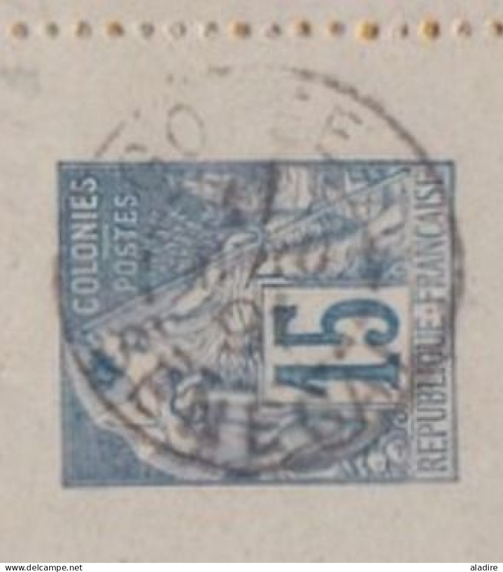 1891 - Entier Carte Lettre 15 C Groupe De Gorée, Sénégal Pour La Ville - Briefe U. Dokumente