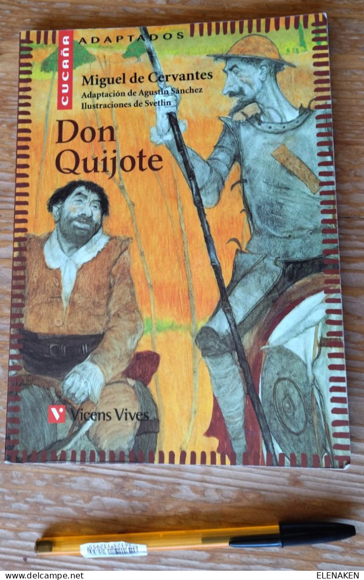 LIBRO El Quijote -Miguel De Cervantes-Editorial Cucaña-Adaptación De Agustín Sánchez Aguilar - Kinder- Und Jugendbücher