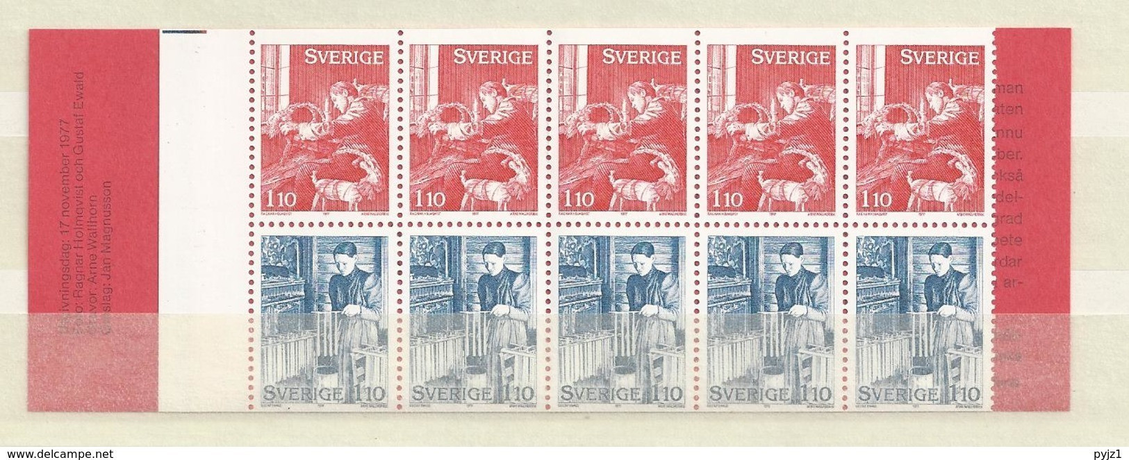 1977 MNH Booklet Sweden - 1951-80