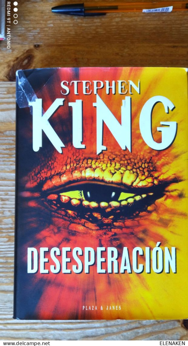 LIBRO LIBRO STEPHEN KING - DESESPERACIÓN PLAZA Y JANES, LIBRO EN PERFECTO ESTADO, EN LA CUBIERTA PEQUEÑA REPARACIÓN - Horreur