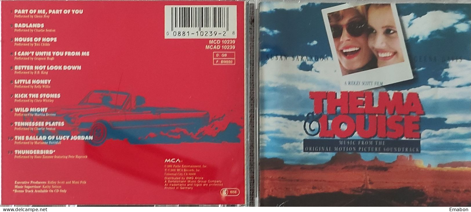 BORGATTA - FILM MUSIC  - Cd  RIDLEY SCOTT - THELMA & LOUISE - MCA RECORDS 1991- USATO In Buono Stato - Musica Di Film