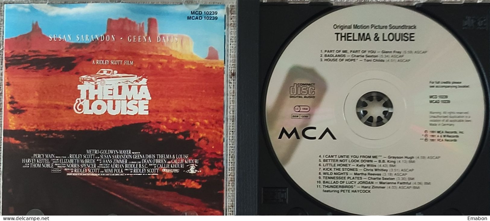 BORGATTA - FILM MUSIC  - Cd  RIDLEY SCOTT - THELMA & LOUISE - MCA RECORDS 1991- USATO In Buono Stato - Soundtracks, Film Music