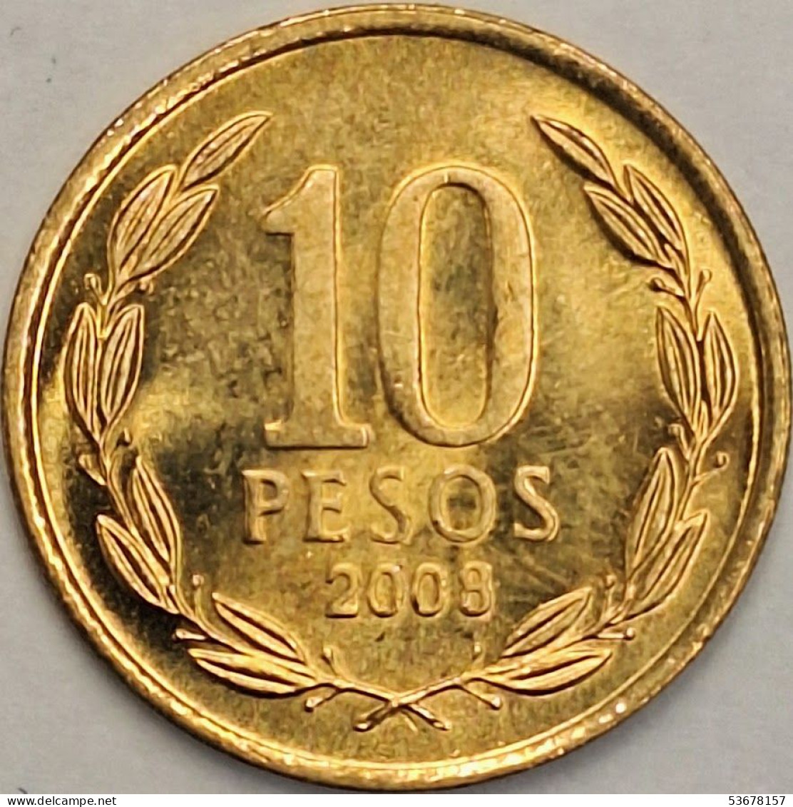 Chile - 10 Pesos 2008, KM# 228.2 (#3446) - Chili