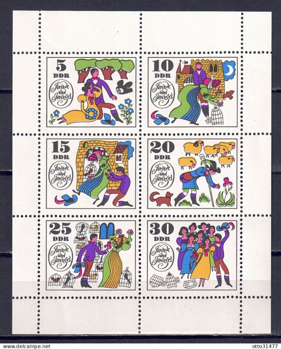 DDR 1969 - Märchen (IV), Nr. 1450 - 1455 Im Klb., Postfrisch ** / MNH - 1950-1970