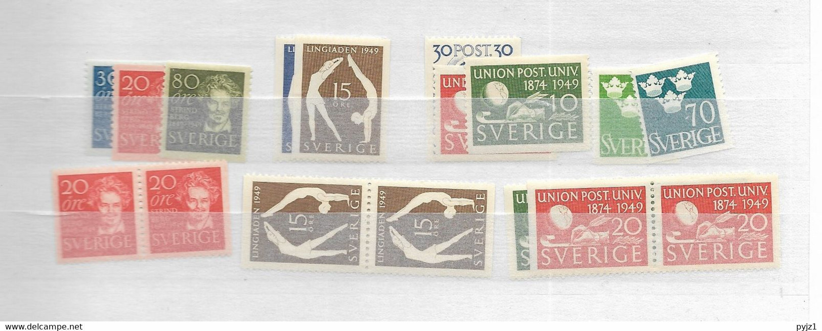 1949 MNH Sweden, Year Complete According To Michel, Postfris** - Années Complètes