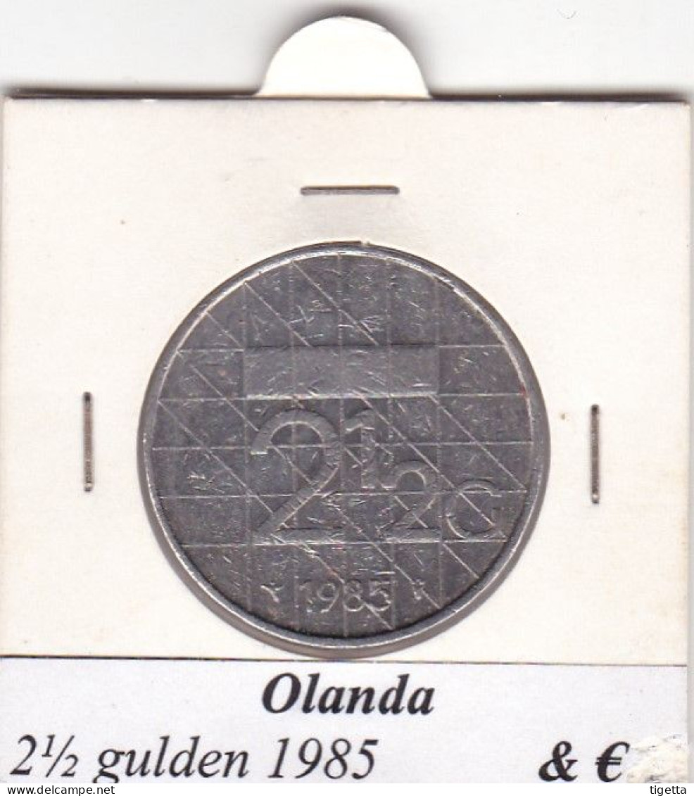 PAESI BASSI OLANDA 2 1/2 GULDEN  BEATRIX  ANNO 1985 COME DA FOTO - 1980-2001 : Beatrix