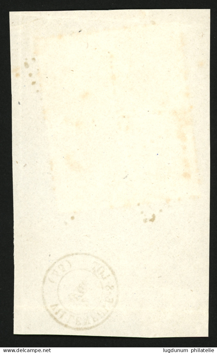 TÊTE-BÊCHE Du 20c (n°22) Dans Un Bloc De 4 Obl. GC 4261 + T.15 VILLENEUVE-S-LOT Sur Fragment. Rare. Signé SCHELLER. Supe - 1863-1870 Napoléon III. Laure
