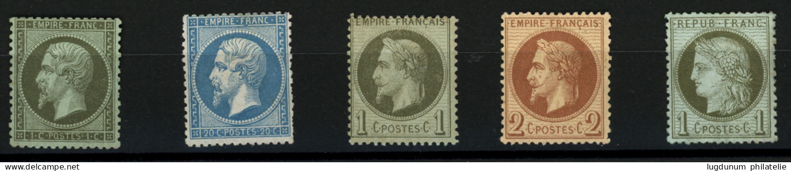 Lot EMPIRE / CERES (n°19, 22 Pd, 25, 26, 50) Neuf *. Cote 1060€. - 1863-1870 Napoléon III. Laure