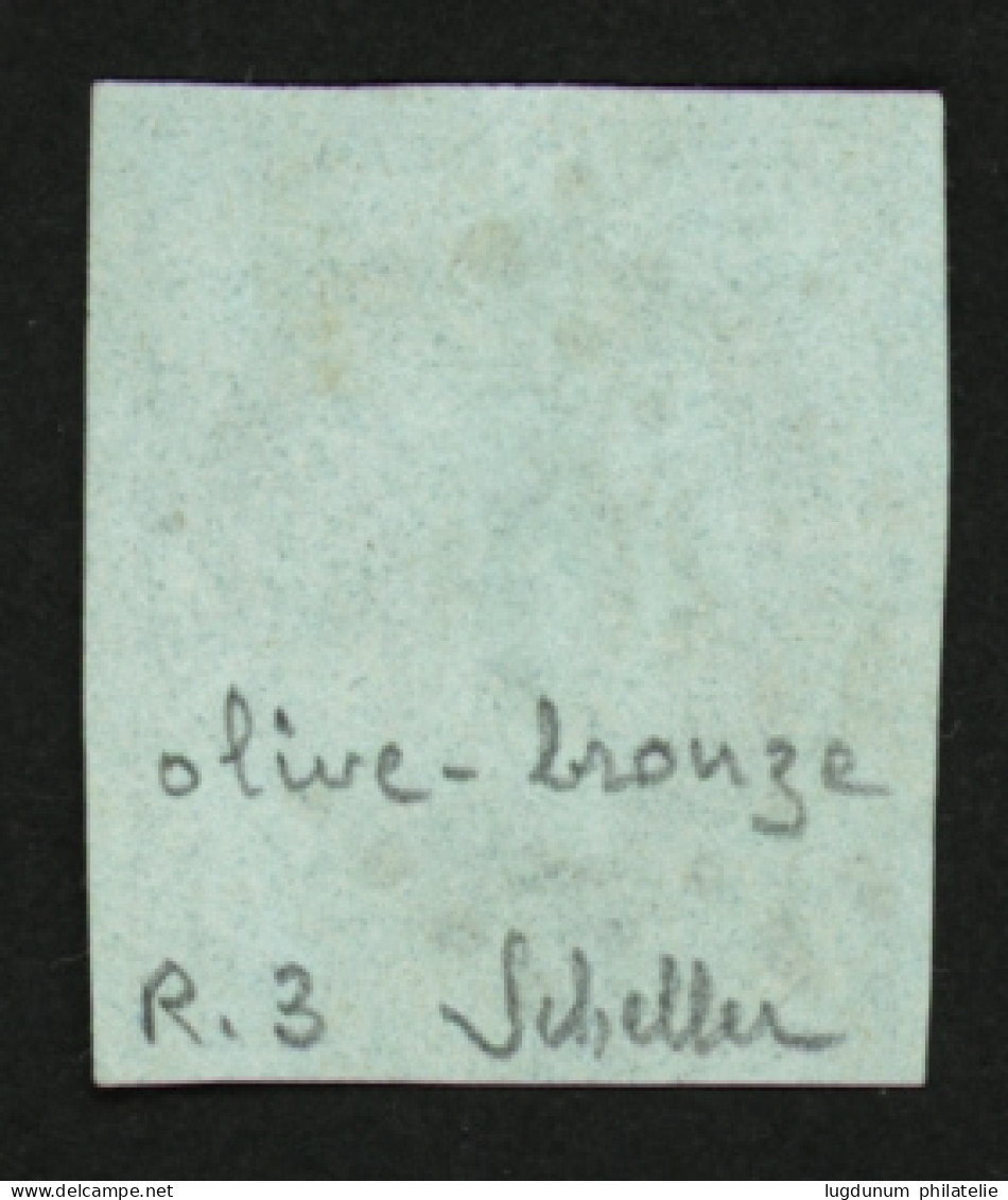 1c BORDEAUX Report 3 Olive-Bronze (n°39Cc) Obl. GC 1300. Cote 300€. Signé SCHELLER.  Superbe. - 1870 Emission De Bordeaux