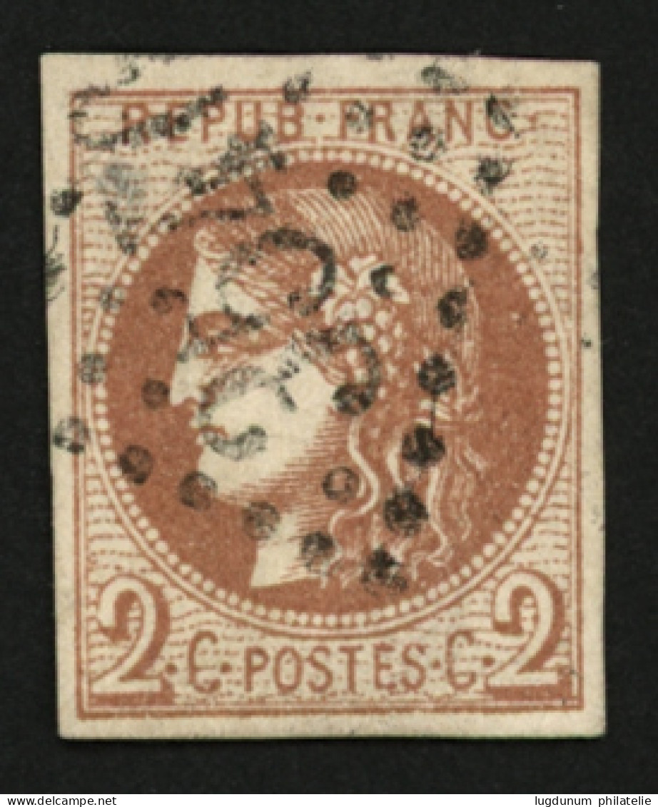 2c BORDEAUX (n°40B) TTB Margé Obl. GC. Signé SCHELLER. TTB. - 1870 Bordeaux Printing