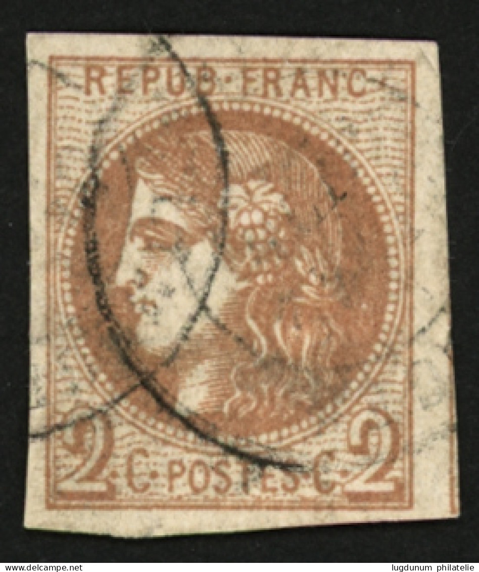 2c BORDEAUX (n°40B) TTB Margés Obl. Cachet à Date. Cote 330€. Signé SCHELLER. TB. - 1870 Bordeaux Printing