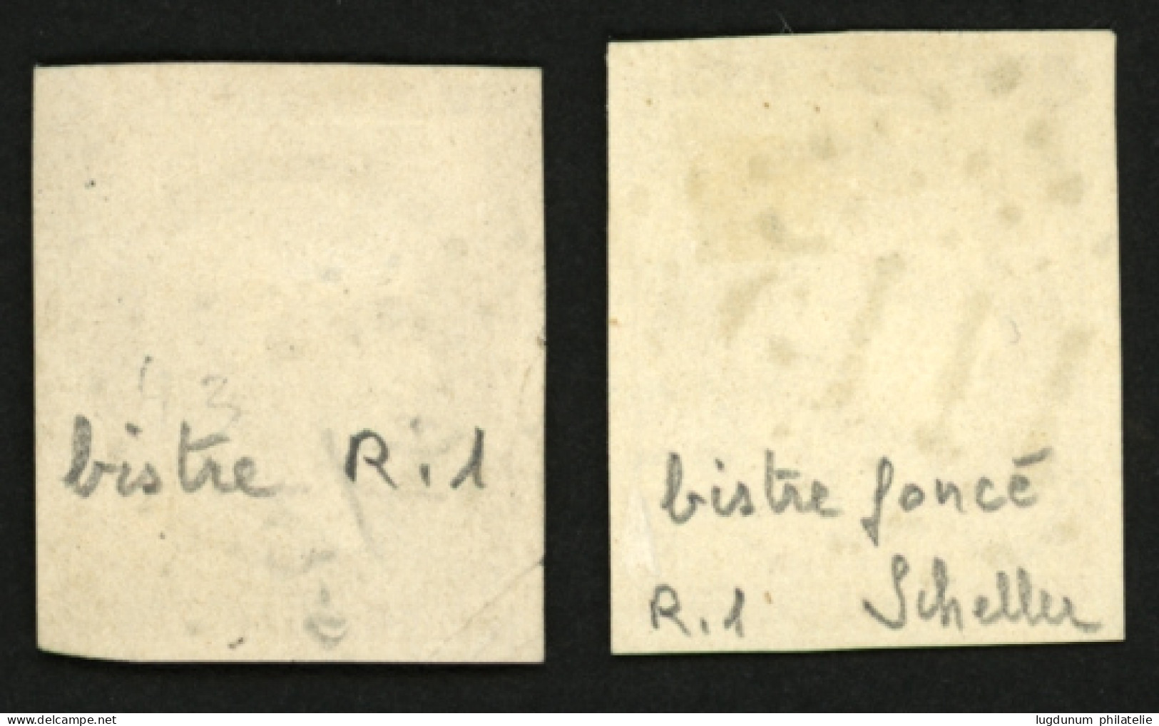 10c BORDEAUX (n°43A) 2 Exemplaires BISTRE Et BISTRE FONCE (signé SCHELLER). Superbe. - 1870 Emissione Di Bordeaux