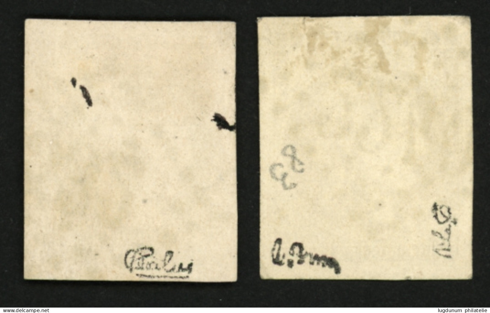 10c BORDEAUX (n°43) 2 Superbes Exemplaires Avec Nuances Différentes. Signé CALVES Et BRUN. TTB. - 1870 Bordeaux Printing
