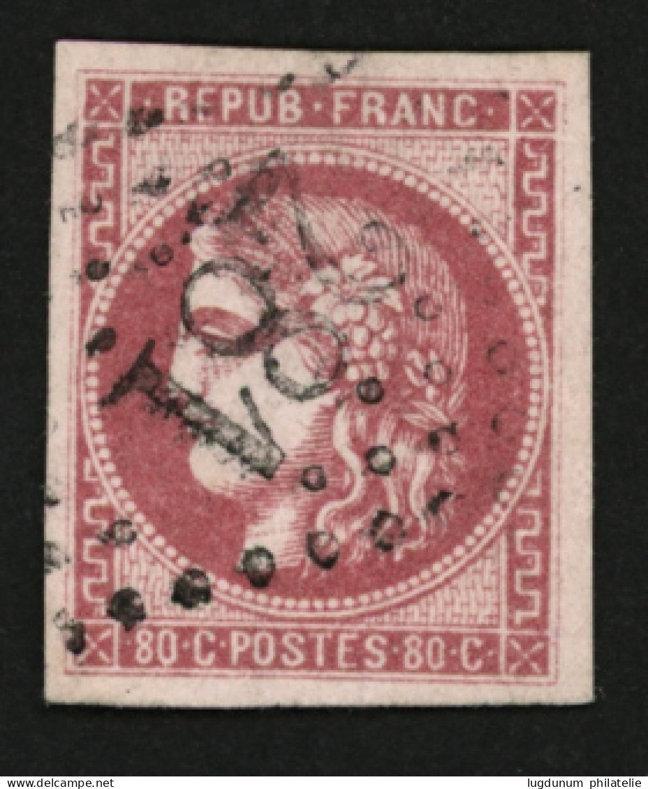 80c BORDEAUX (n°49) TTB Margé Obl. GC. Signé SCHELLER. Superbe. - 1870 Emisión De Bordeaux