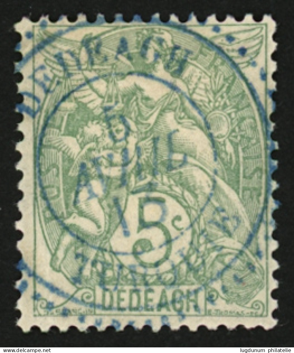 DEDEAGH : 5c BLANC Obl. DEDEAGH TURQUIE En Bleu. Superbe. - 1849-1876: Période Classique