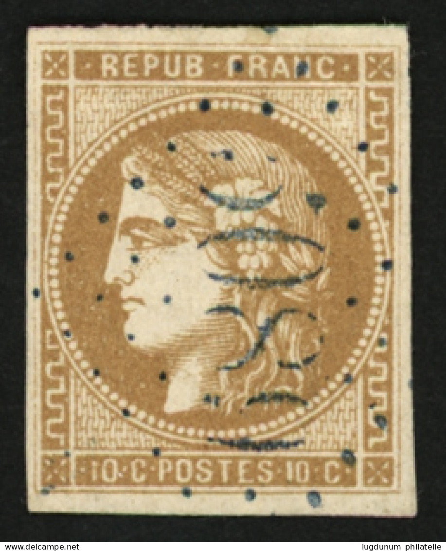 JAFFA : 10c BORDEAUX (n°43) Obl. GC 5089. RARE. Ex. DUBUS. TB. - 1849-1876: Période Classique